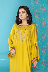 2-PC Embroidered Pashmina Shirt with Qlot Trouser CNP22-05-S